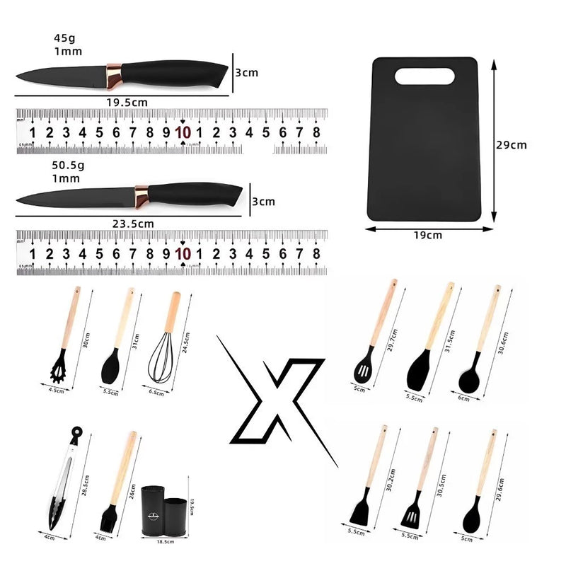 Kit Utensílios de Cozinha (COM 19 PEÇAS)
